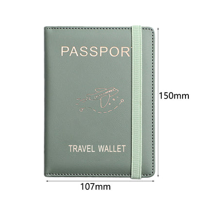 RFID Blocking Passport Holder Travel Passport Wallet Card Holder Green