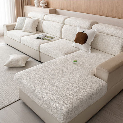 Cool-Touch Stretch Sofa Seat Cover Anti-Scratch Cushion Slipcover Khaki M
