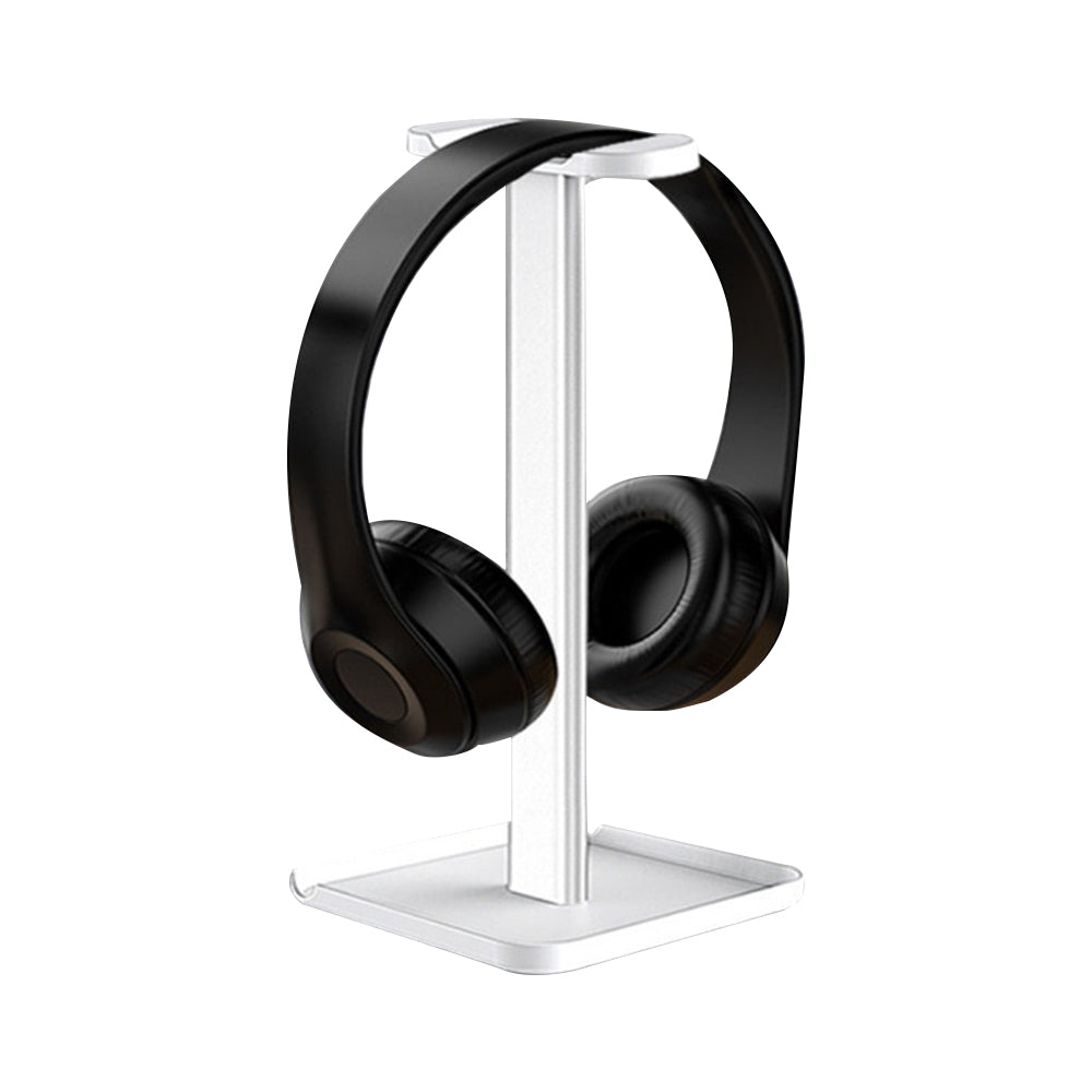 2-in-1 Gaming Headphone Stand Phone Holder Rack for Desk Display Rack White