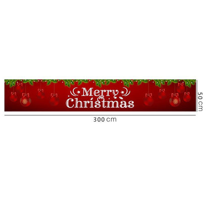 3M Merry Christmas Banner Xmas Outdoor Flag Hanging Decoration Style 2