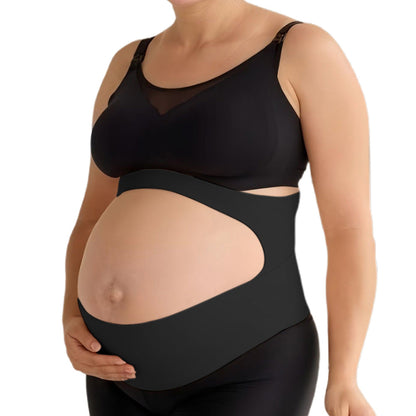 Invisible Pregnancy Belly Band ¨C Maternity Support Belt for Back Abdomen & Waist Black