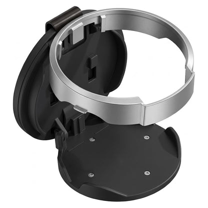 Adjustable Folding Car Door Cup Holder Clip-On Drink Organizer - Black