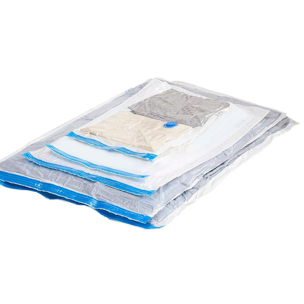 20Pcs Set Vacuum Compression Bags Space Saving Sealer Clothing Storage Bags with Airtight Valve and Hand Pump