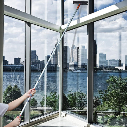 2 in 1 Window Cleaning Tool Squeegee Window Cleaner Kit with 2 Microfiber Cloths Style 1