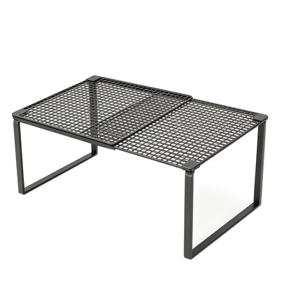 Expandable Carbon Steel Closet Shelf and Adjustable Storage Rack - Black