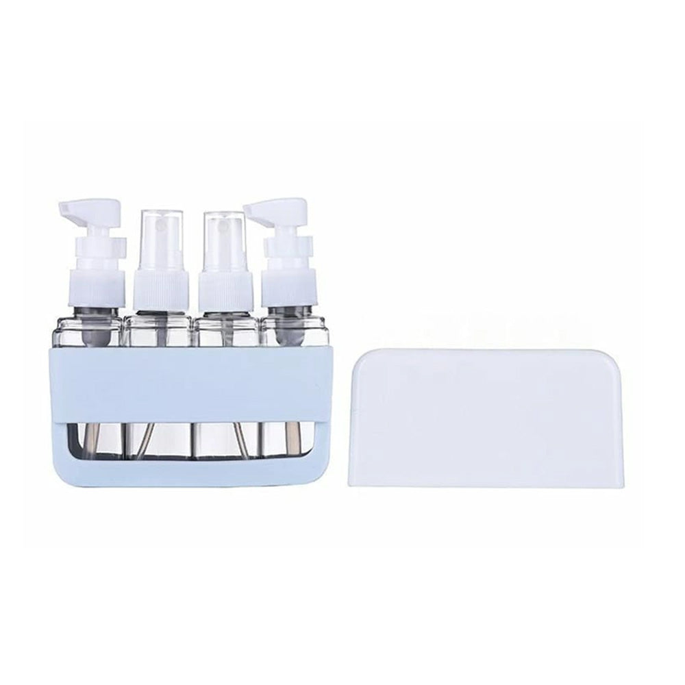 Portable 4-in-1 Travel Bottle Set for Toiletries-Blue