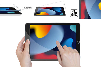 2Pcs Tempered Glass Screen Protector for iPad 7th 8th 9th Tempered Glass Screen Film Guard
