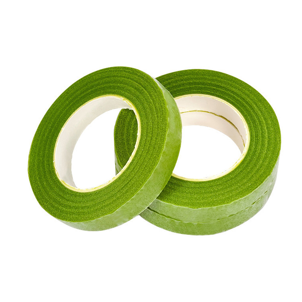 12 Rolls Floral Tape Green Stem Wrap Tape for Bouquet Making Craft Light Green