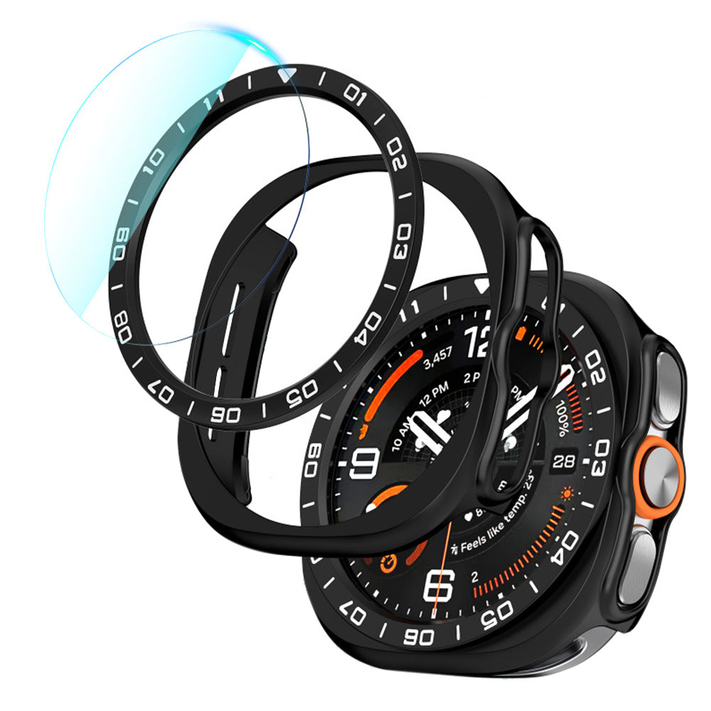 3 in 1 Screen Protector for Samsung Galaxy Watch Ultra 2 47mm - Black