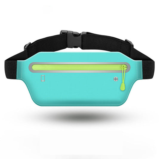 Sport Waist Bum Slim Belt Bag forJogging Running Hiking Zipper Fanny Pack Pouch Blue