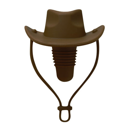 Western Cowboy Hat Silicone Wine Bottle Stopper Champagne Sealer -Coffee