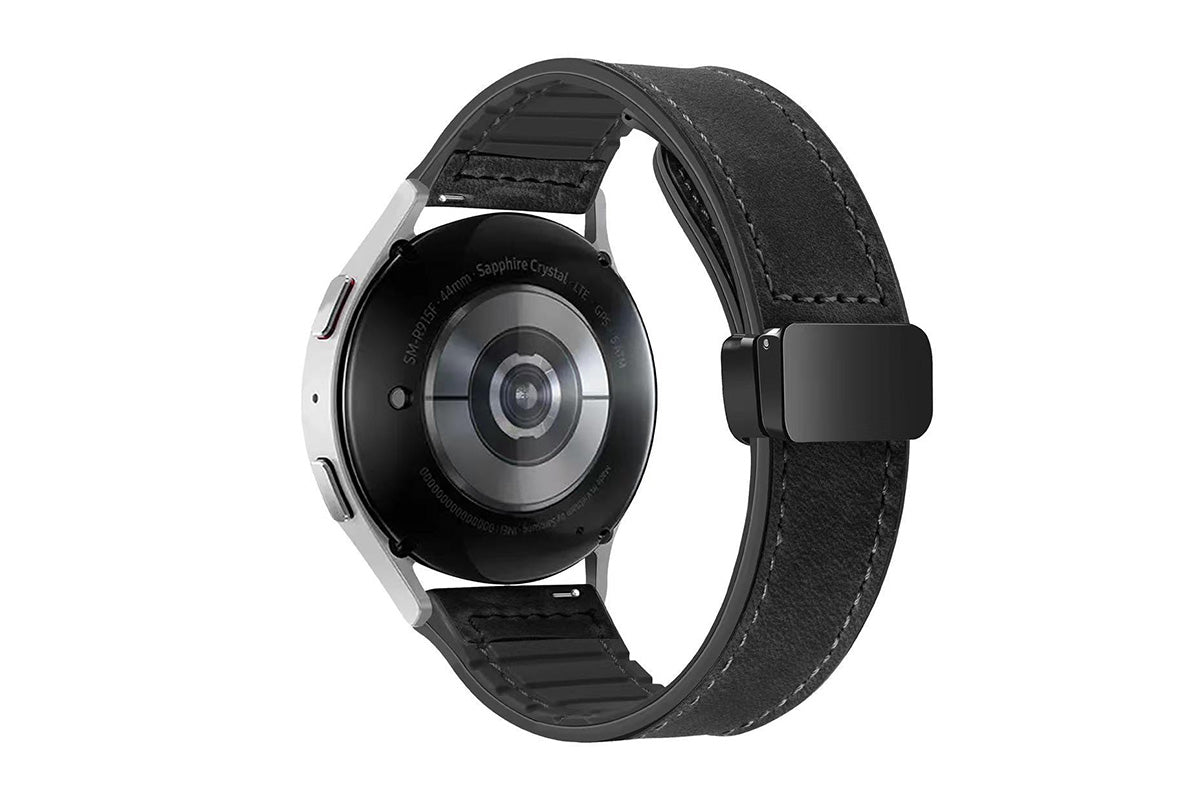Attractive Leather Watch Band Genuine Leather Strap For Samsung Huawe-Black