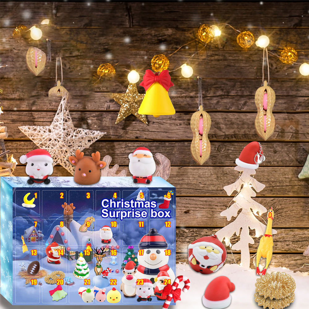 24 Days Christmas Fidget Advent Calendar Christmas Countdown Calendar with 24 Toys Xmas Surprise Blind Box