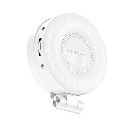 Phone Selfie Light Rechargeable Folding Phone Fill Light With Mirror-White