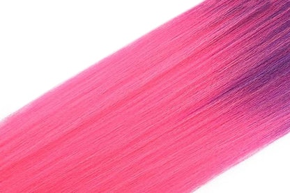 4Pcs Pre Stretched Hair Extensions Synthetic Hair Extension for Cosplay-Purple