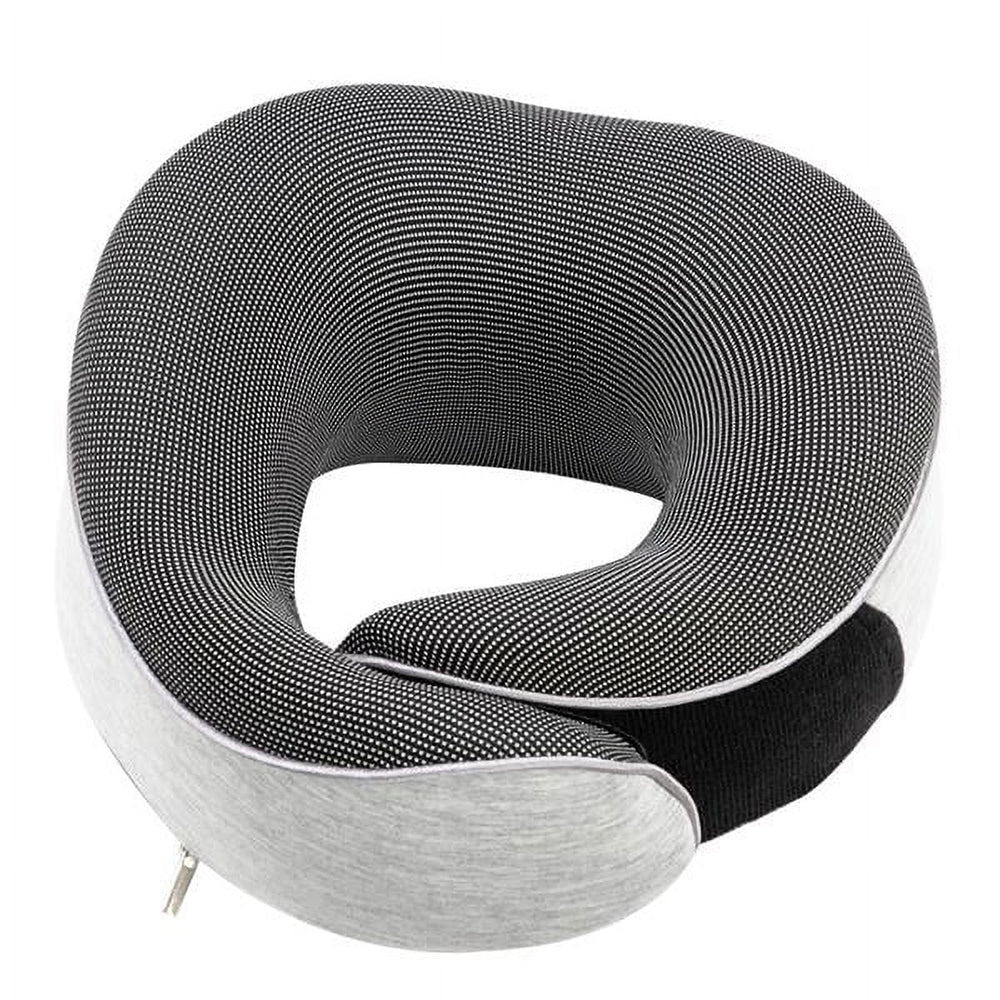 Travel Neck Pillow Memory Foam Airplane Pillow Light Grey