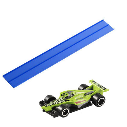 5-Meter Flexible Race Car Ramp Track Toy Set with Suction Cups Blue Outdoor Indoor