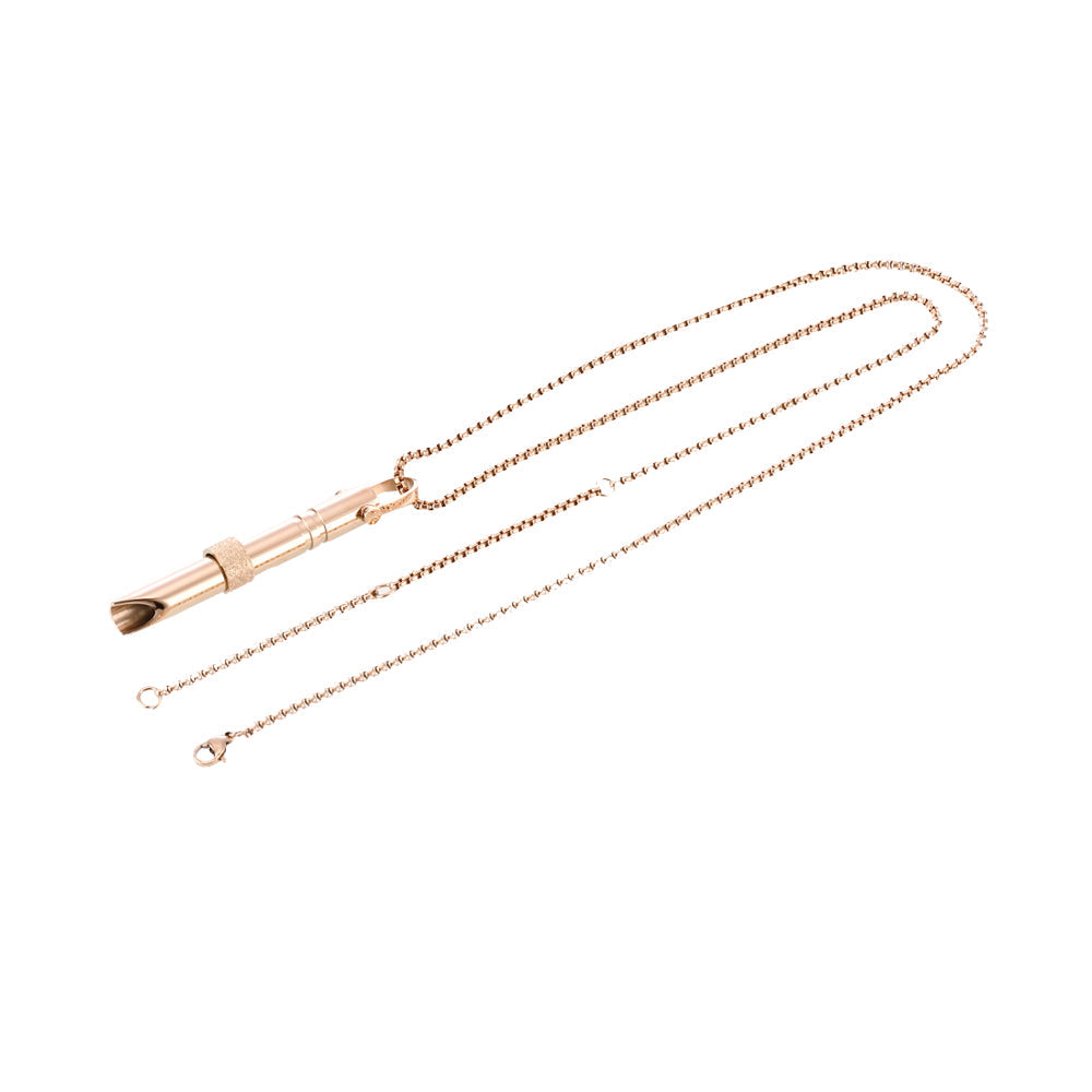 Mindful Breathing Necklace Calming Necklace Meditation Necklace with Cleaning Brush Rose Gold