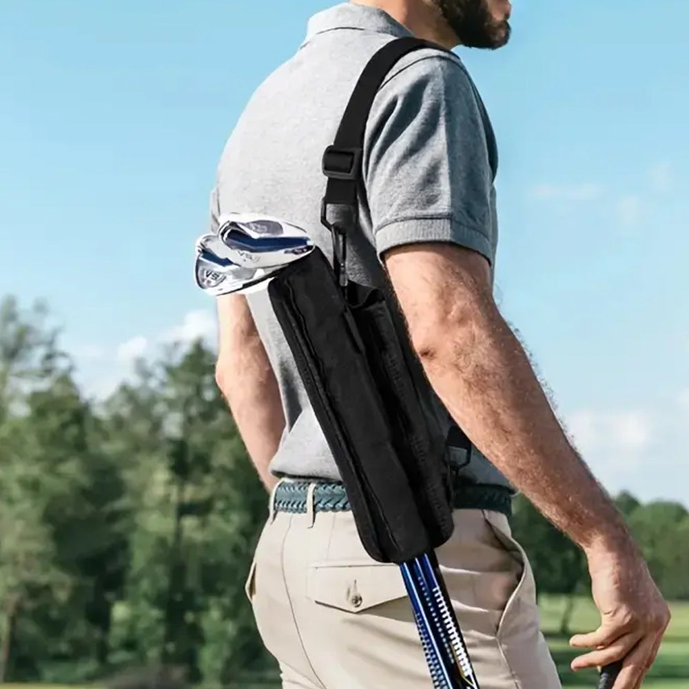 Portable Golf Club Bag with Adjustable Strap Golf Accessories Black