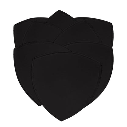 4 Pairs Triangle Replacement Foam Bra Pad Inserts - Black