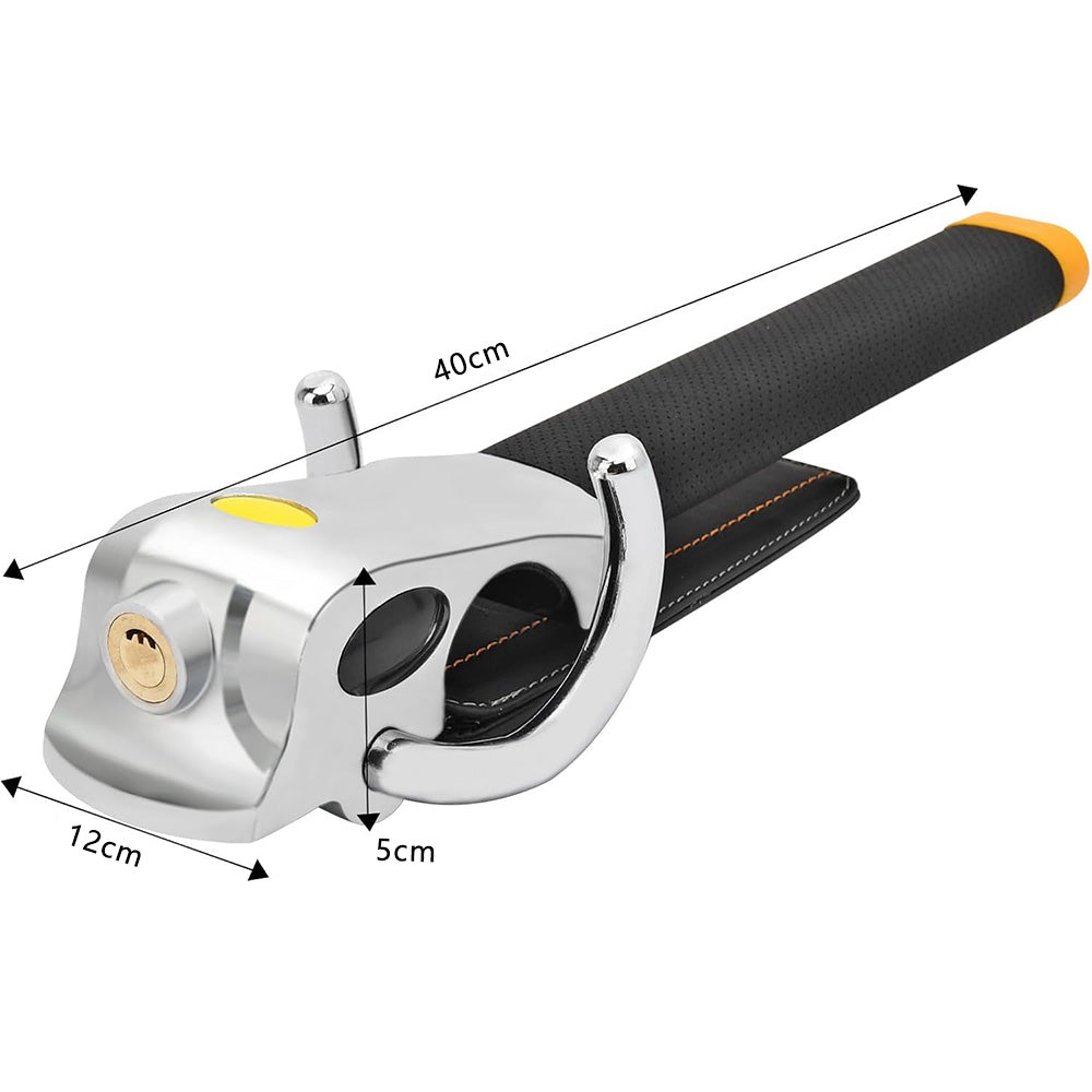 Universal Steering Wheel Lock Anti Theft Device for Cars-Silver