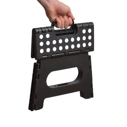 Folding Step Stool Portable Lightweight Stool for Adult Kids Black