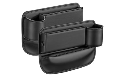 2Pcs Auto Seat Gap Filler Organizer Seat Gap Storage Box with Cup Holders for Phone