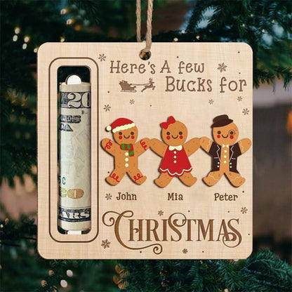 2Pcs Christmas Money Holders Funny Christmas Cash Holder Xmas Tree Hanging Ornaments Style 3