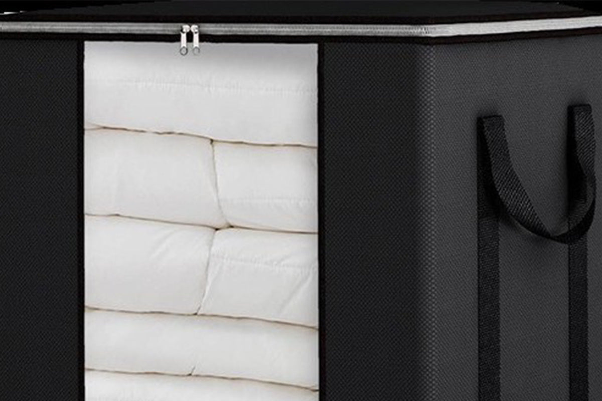 120L Foldable Blanket Moving Storage Bag - Black