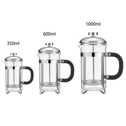 Plunger Press Tea Coffee Maker French Style Coffee Glass Pot with Filter