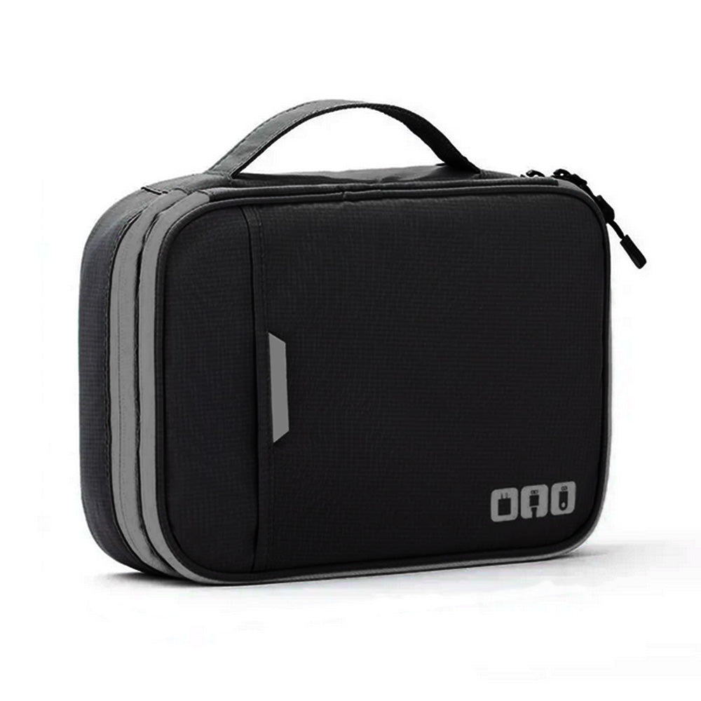 Electronic Organizer Travel Case Cable Organizer Bag For Travel Essentials-Black