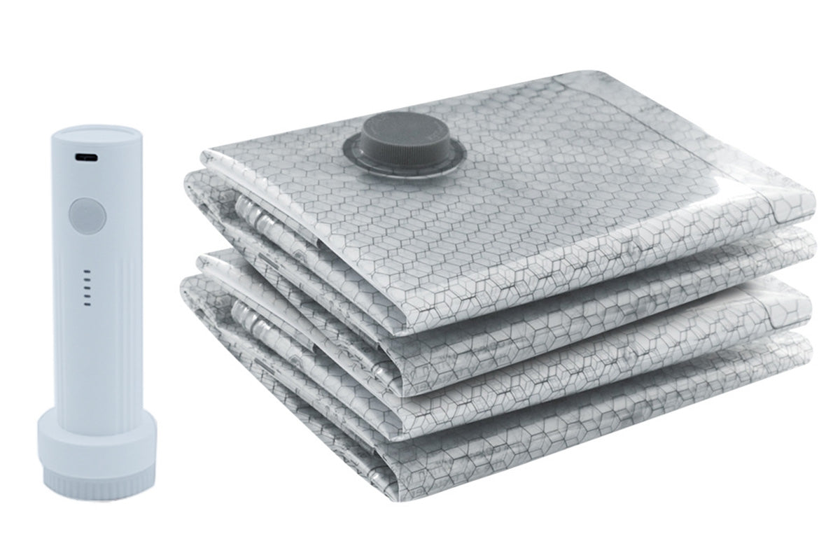 12Pcs Travel Vacuum Storage Bags with Electric Pump Space Saver Packing Bags