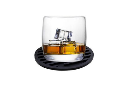 6Pcs For Home Decor Non-Slip And Non-Stick Round Silicone Absorbent Scald-Proof Drink Coasters-Black