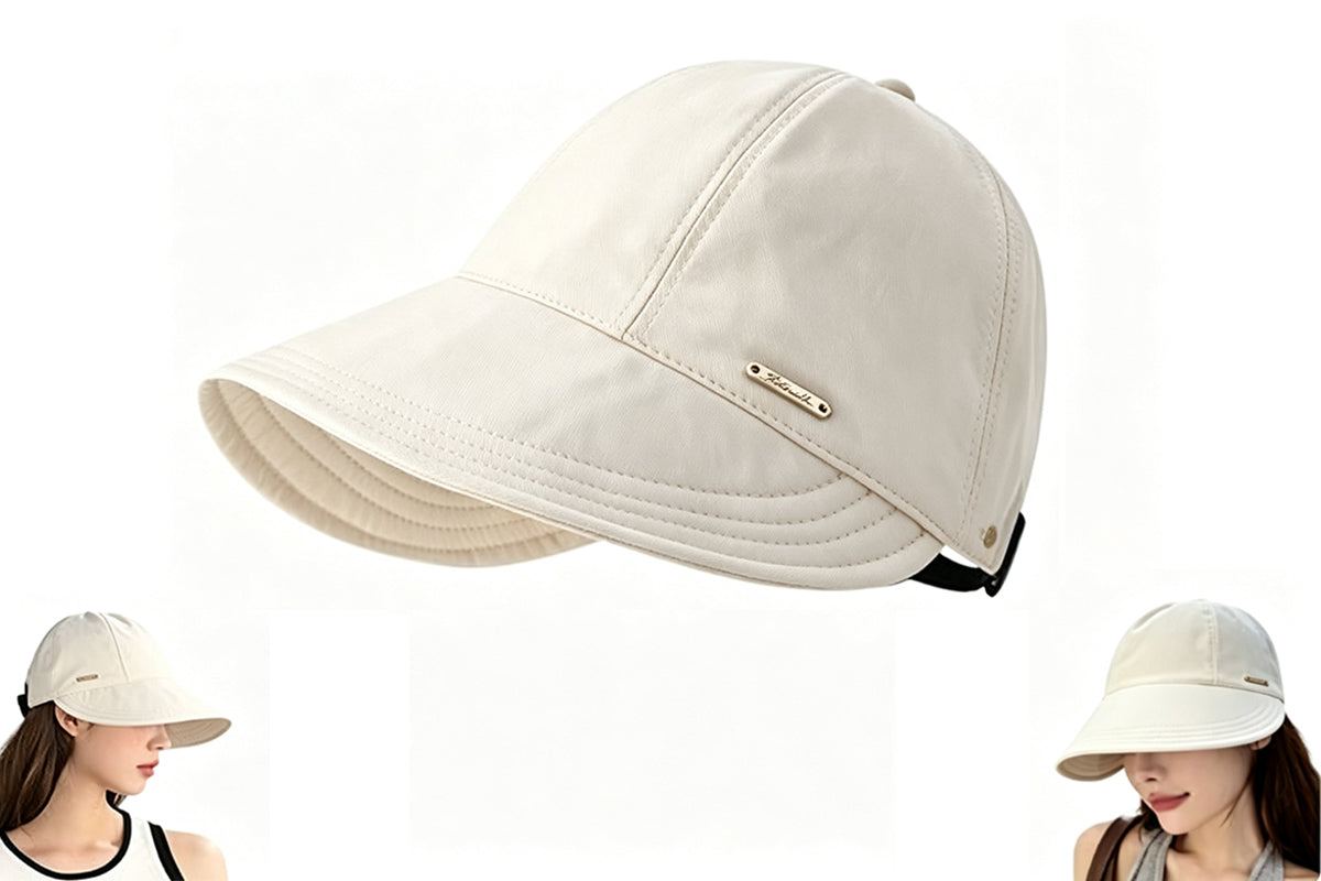 Wide Brim Quick Dry Foldable Sun Hat - Beige