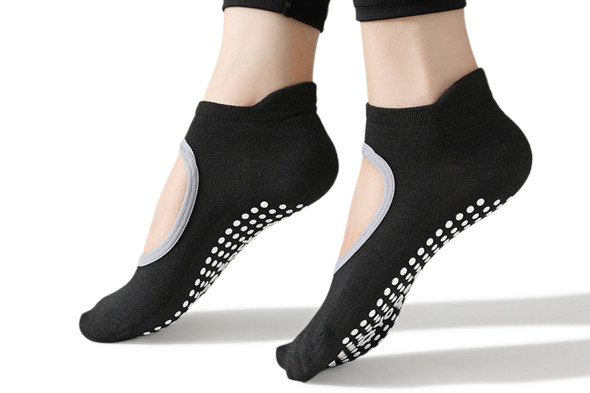 8 Piece Non Slip Pilates Socks for Yoga Barre