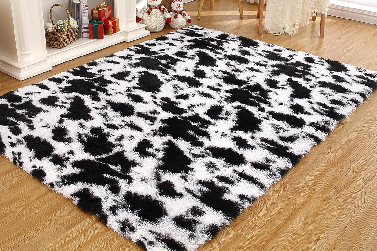 Plush Area Rug Soft Fluffy Carpet - White