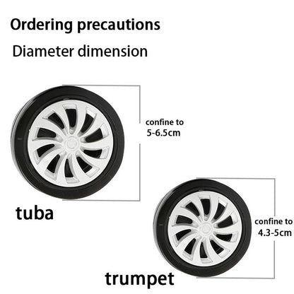 8Pcs Silicone Suitcases Wheel Protection Cover Luggage Accessories Black