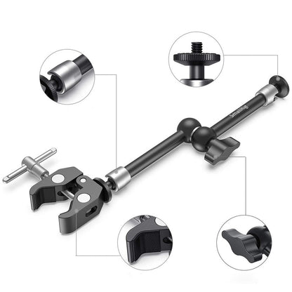 11 Inches Adjustable Articulating Arm  with Clamp for SLR Camera LCD Monitor
