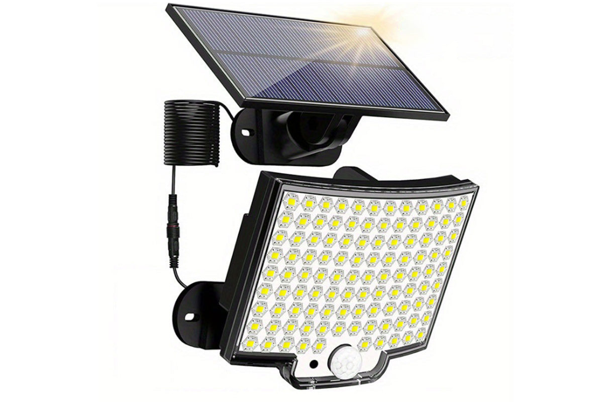 106 LED Solar Motion Sensor Light Outdoor Wall Security Garden Flood Lamp