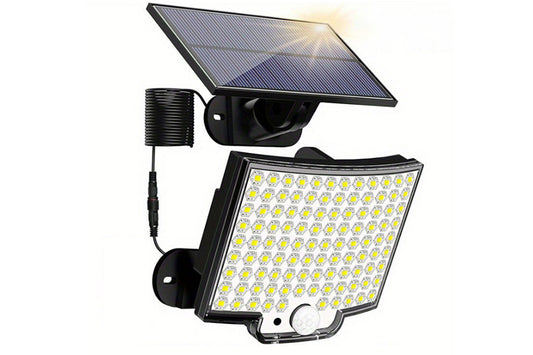 106 LED Solar Motion Sensor Light Outdoor Wall Security Garden Flood Lamp