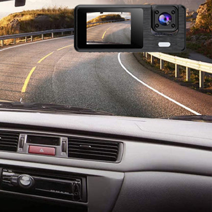 Triple Lens Car Dash Cam with Super Night Vision and Loop Recording