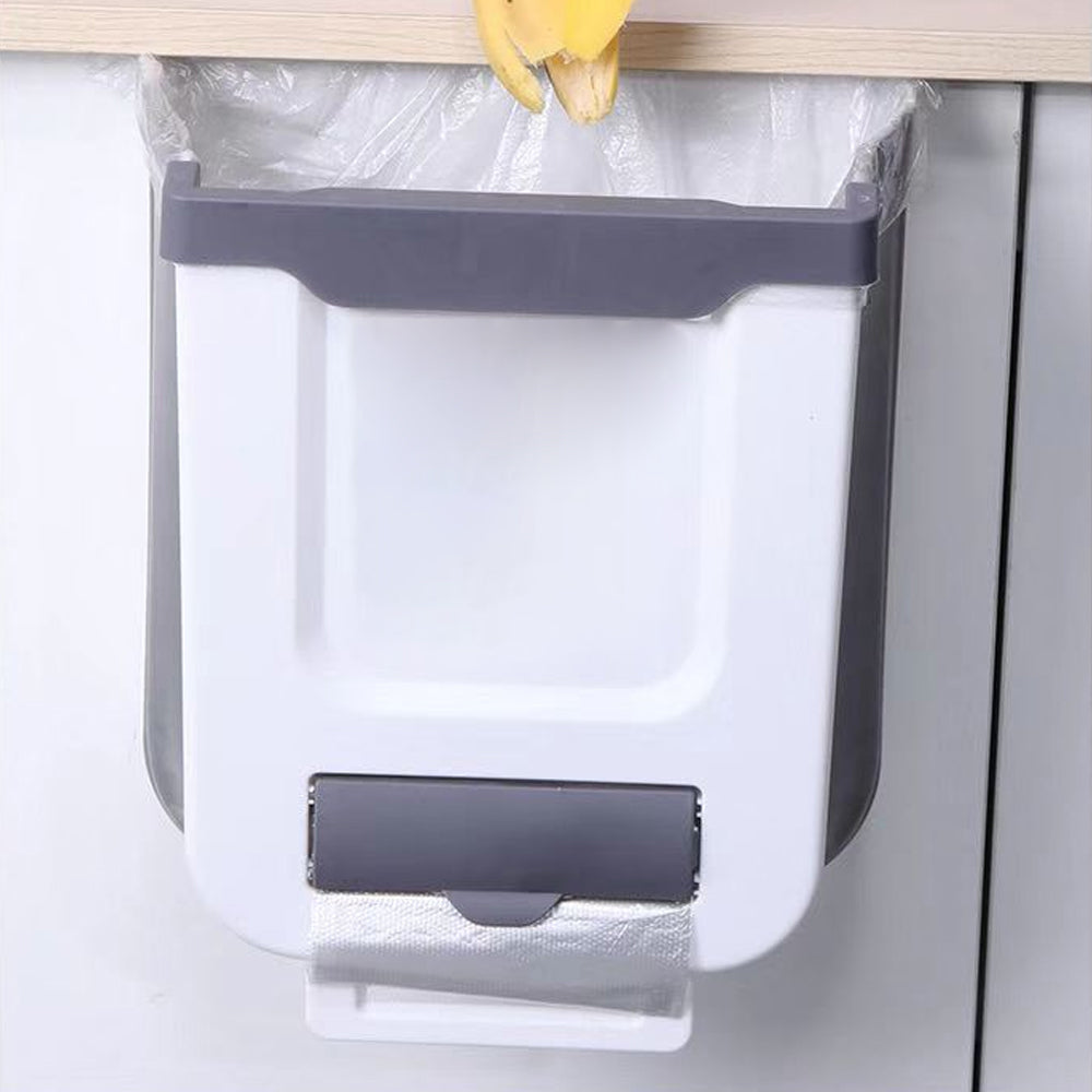 Foldable Hanging Kitchen Trash Can Garbage Can Waste Bin for Kitchen Bathroom Camping