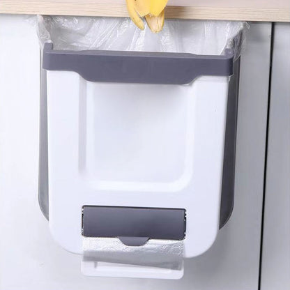 Foldable Hanging Kitchen Trash Can Garbage Can Waste Bin for Kitchen Bathroom Camping