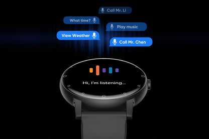 Smart Watches for Men Bluetooth Call Military Smart Watch with Heart Rate Sleep Monitor-Black