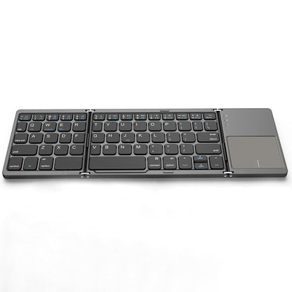 Foldable Bluetooth Keyboard with Touchpad Wireless Slim Keyboard for Windows iOS Android Device Type-C Style with Click Buttons