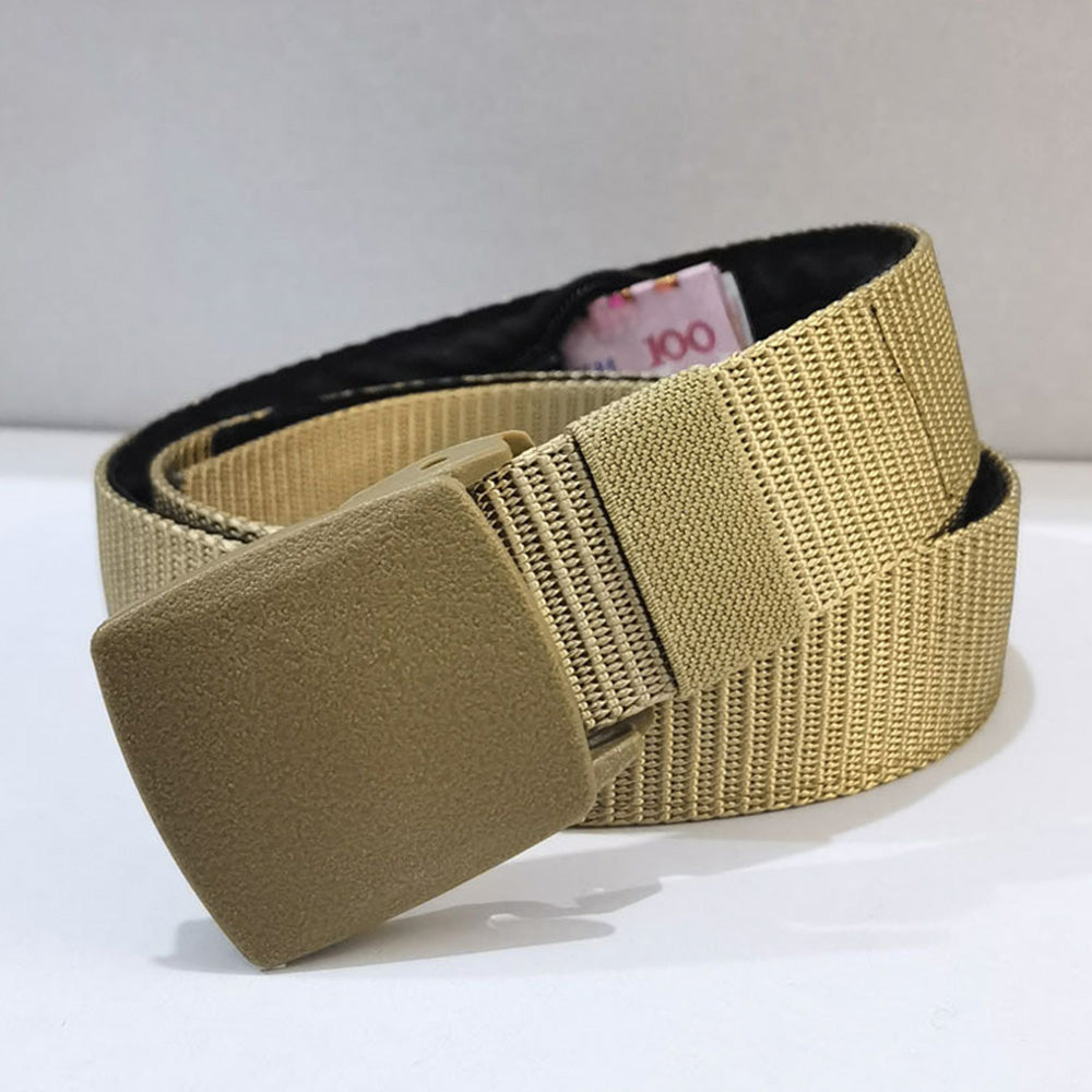 Security Money Belt Security Waist Wallet Travel Hidden Money Pouch Khaki