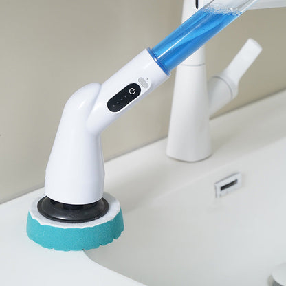 Electric Spin Scrubber with 9 Replaceable Brush Heads 2-Speed Cordless Cleaning Brush
