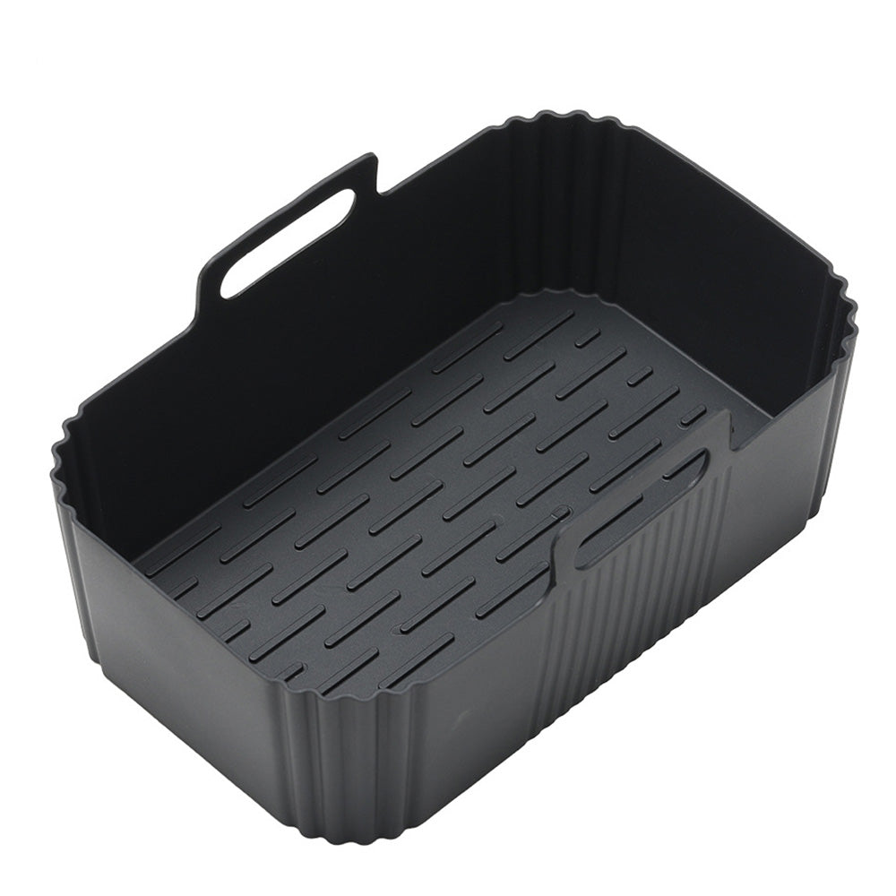 Reusable Silicone Air Fryer Liner ââ‚?Non-Stick Dual Basket & Easy Clean Black
