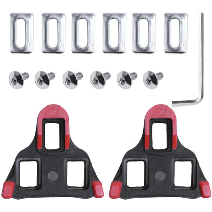 2X Replacement Locking Cycling Pedals Cleat for Road Cycle Red