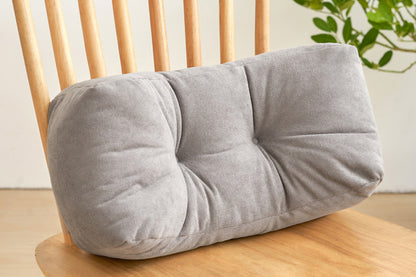 Lumbar Support Pillow PP Cotton Low Back Pillow Office Chair Lumbar Cushion-Grey